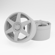 tekerlek gümüş tip ölçek model Ayarlamak 20 inç jantlar Bedava 3d örneklem Yazdır sla reçine jant 3d print model - Mito3D