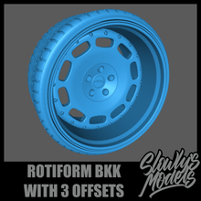 rotiform bkk 3 offsets model car wheels rims aoshima 1/24 1:24 1:25 1/25 fujimi tamiya revell amt lindberg monogram 3d print model - Mito3D
