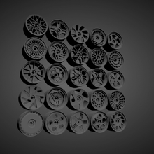 rotiforme jantes collection freins pneus chaud roues voitures faible poly 3d print model - Mito3D