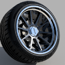rotiforv cvt 19inch aros Michelin piloto esporte pneus 3d print model - Mito3D
