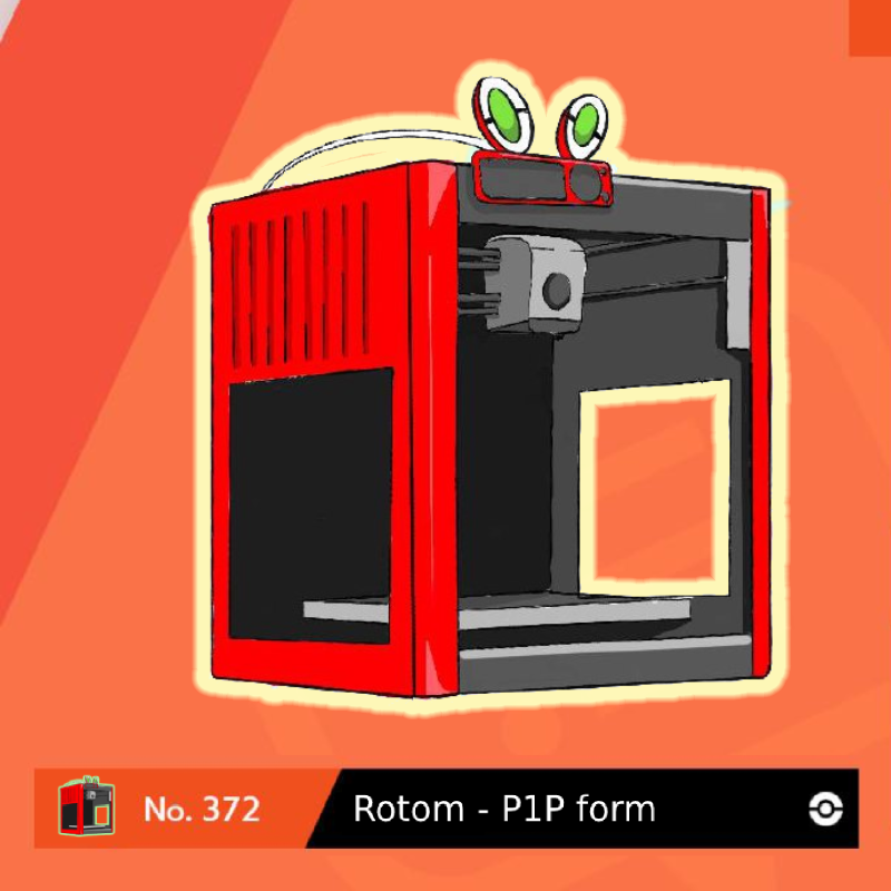 rotom - p1p form bambulab carbon x1 3d printer thangsbambucontest 3D print model - Mito3D