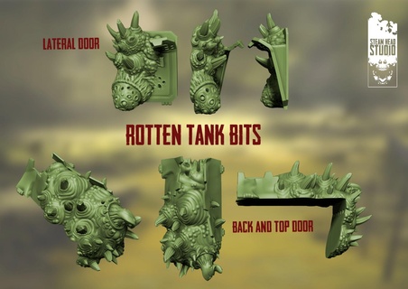 podrido tanque bits guerra rinoceronte martillo Plaga Nurgle muerte Guardia 3d print model - Mito3D