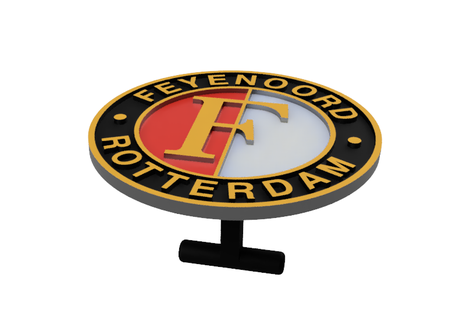 Rotterdam feyenoord Logo Stand Niederländisch Niederlande Fußball Ventilator 3d print model - Mito3D