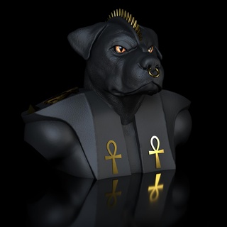 rottweiler Anubis bust 3 varyantlar stl Yazdır dosya high çokgen vermek köpek Tanrı büst qu3d 3d print model - Mito3D