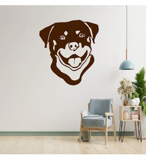 rottweiler cão casa parede 3d print model - Mito3D