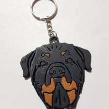 rottweiler dog keychain various key ring keyring 3d print model - Mito3D