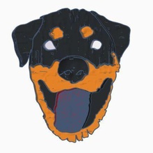 rottweiler imán casa decoración de puzzle mascota el nevera perro 3d print model - Mito3D