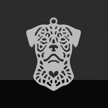 rottweiler pingente jóias cadeia cão 3d print model - Mito3D