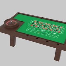 table de roulette jeu la roue spin pièce monnaie nuit moteur chance truc ordinateur le casino rafle tirage au sort les jeux hasard gamble machines à sous machine roulete 3d print model - Mito3D