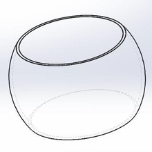 round cup rounded glass home 3d print model - Mito3D