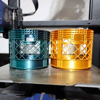 round milk crate pens desk organizer 3d print model - Mito3D