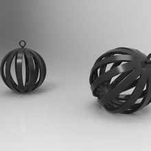 round pendant keychain jewelry pendants keychains jewerly cat ball 3d print model - Mito3D