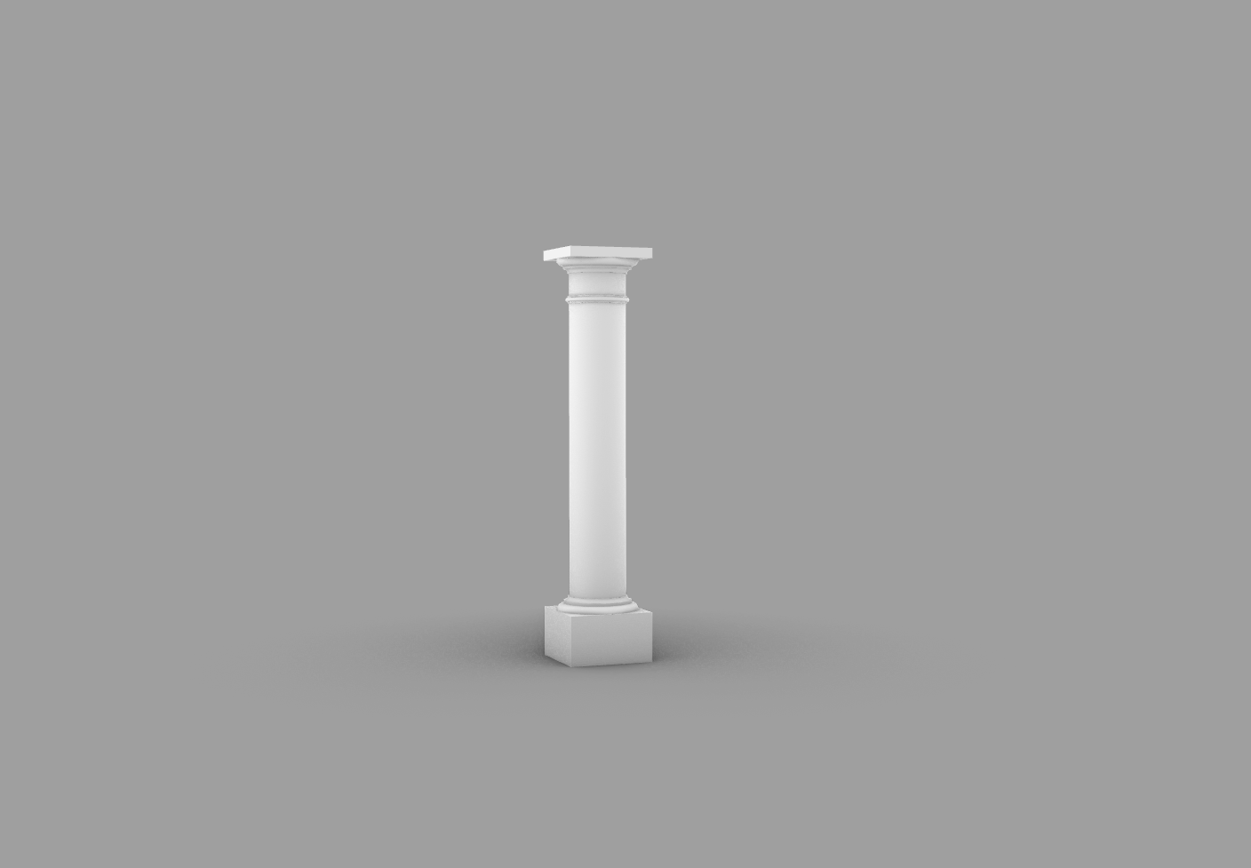 round pillar stone collar 3D print model - Mito3D