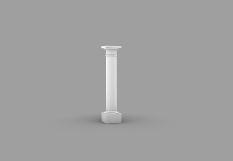 round pillar stone collar 3d print model - Mito3D
