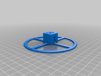 rond cube imprimante tester carré xyz 20 mm cercle 100 étalonnage machine impression robotique robots bots électronique 3d print model - Mito3D
