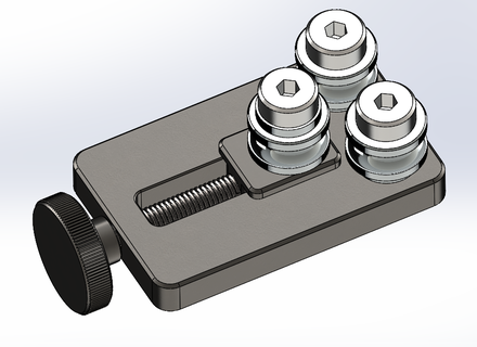 round profile straightener bender press 3d print model - Mito3D