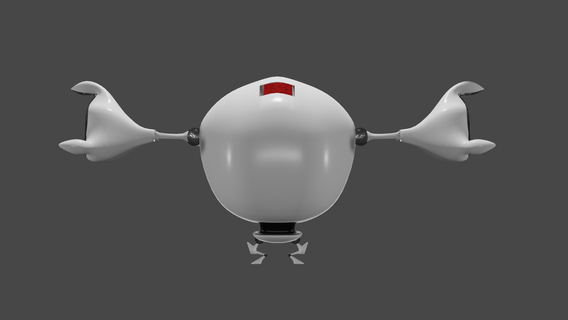 round robot robot  3d print model - Mito3D