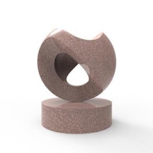 forma redonda de três igualdade recortes a arte escultura resumo pedra 3d print model - Mito3D