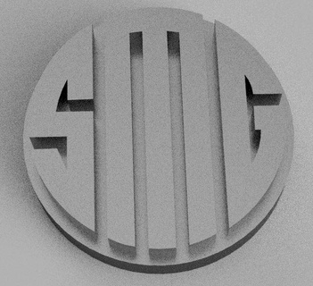 round smg logo sub machine gun puck disc disk coaster 3d print model - Mito3D