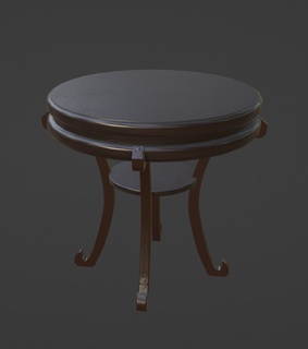 rond table table rond table antique table 3d print model - Mito3D