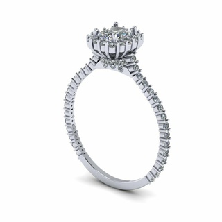 runden Tiffany Diamant Ring s9 Lux Silber Gold Schmuck druckbar 3d Modell Trend Mode Design zbrush 3d print model - Mito3D