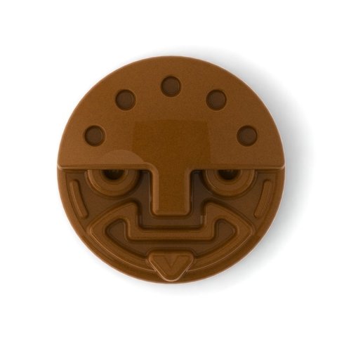 round tiki face art sculptures 3D print model - Mito3D