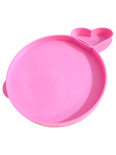 redondo bandeja anillos hogar casa regalo mamá rosado café desayuno relajarse comida comer 3d print model - Mito3D