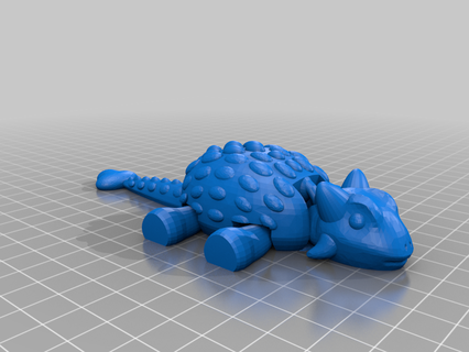 rounded ankylosaurus articulated dinosaur kids 3d printing 3d print model - Mito3D