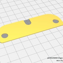angolo arrotondato 35 pollici cerniera supporto strumento porta regolare 3d print model - Mito3D