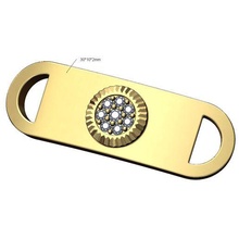 redondeado diamante bisel racimo pulsera plato 3d impresión modelo joyería joya rolex reloj lujo imprimible plata costoso Moda oro etiqueta 3d print model - Mito3D