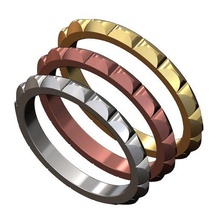 redondeado facetado apilador banda Talla 6 7 8 3d impresión modelo joyería joya amortiguar geométrico anillo Moda imprimible oro plata libra esterlina moderno 3d print model - Mito3D