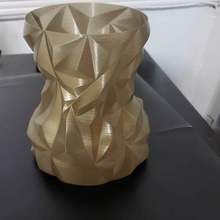 arredondado facetada vaso a casa recipientes dsk001 3d print model - Mito3D