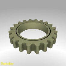 rounded gear fidget ring thin size 7 gadget toy game 3d print model - Mito3D