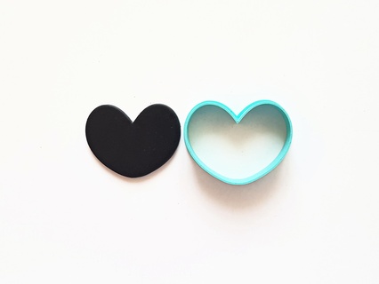 rounded heart clay cutter set Jewelry stud mini small basic shape love organic pendant 3d print model - Mito3D
