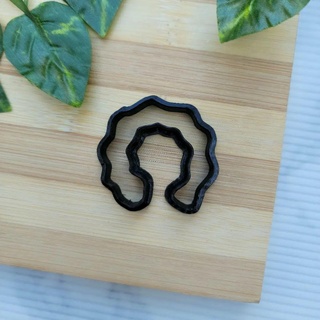 rounded squiggle clay cutter polymer cutters earring earrings shapes shape cutting tools mini diy 3d print model - Mito3D