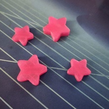 rounded star beads jewelry beads craft cute kawaii rounded star star star beads stars jewelry 3d print model - Mito3D