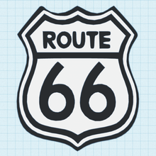 route 66 route66 plaque antique historic 3d print model - Mito3D
