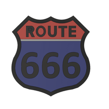 rota 666 işaret yol 3d print model - Mito3D