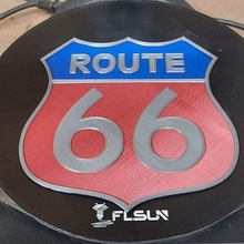 Route 66 Zeichen 3d print model - Mito3D