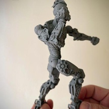 chahuteur rico rhodium 3d impression 100mm art 3dprint stl résine loisir sculpter figures mech robot 3d print model - Mito3D