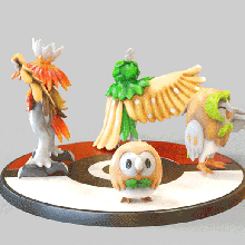 Rowlet dartrix decidueye hisuian Evoluzione fan arte pok lun figurina pokemon leggende arceus 3d print model - Mito3D