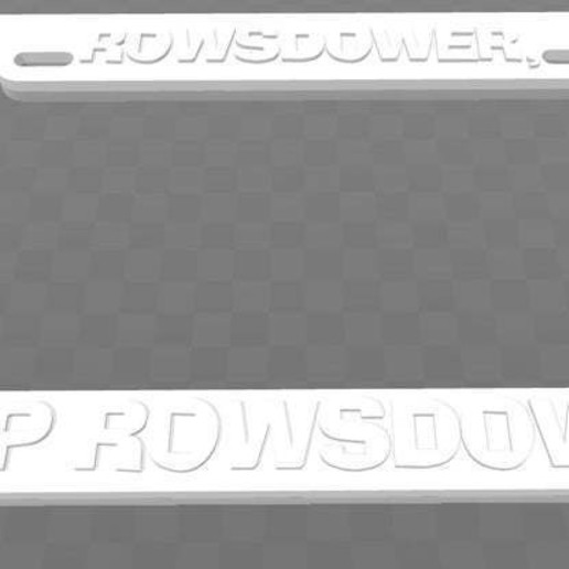 rowsdower zap license plate frame ms3k art signs logos mst3k 3D print model - Mito3D