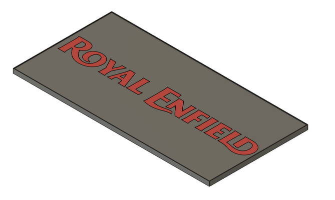 royal enfield logo art culte motocycles 3d print model - Mito3D