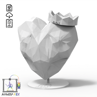 royal heart athena pix royal heart heart  3d print model - Mito3D
