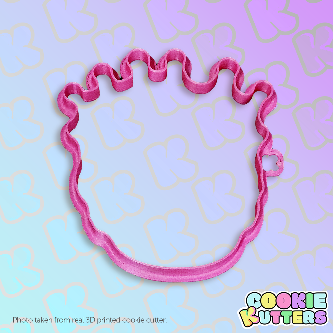 royal queen face cookie cutter mold silhouette kutters kitchen food recipe cookies 3d print contour 3D print model - Mito3D