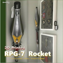 rpg 7 cohete montaje recto accesorios militar colecciones 3d print model - Mito3D