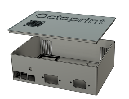 rpi4 octopi relaycase octoprint case 3d print model - Mito3D