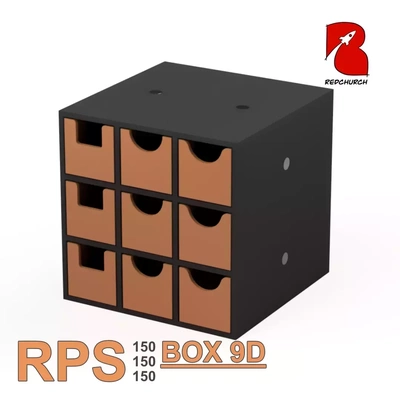 rps 150 caja 9d rpm pintar estación estante organizador pasatiempo mesa gw vallejo soporte pintor segador puesto cepillo estantería 3d print model - Mito3D