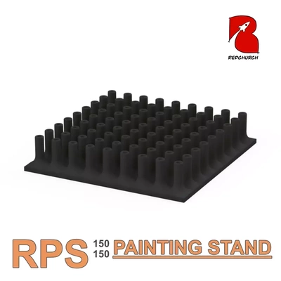 rps 150-150 painting stand paint station rack organizer hobby tabletop gw vallejo holder table painter reaper workstation brush dropper shelves 3d print model - Mito3D