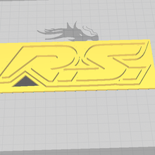 rs porte clés renault logo emblème voitures automobile voiture logos logotip sport 3d print model - Mito3D